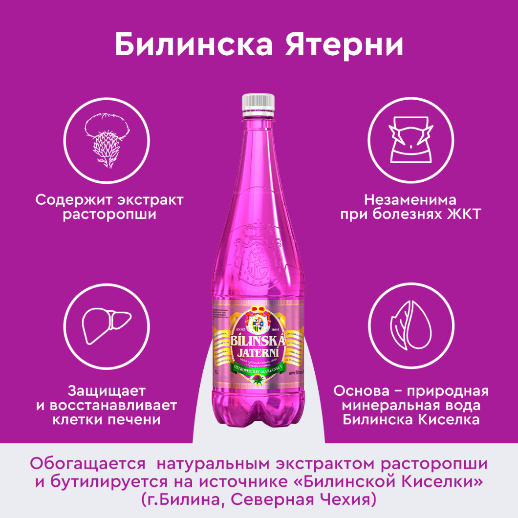 BILINSKA KYSELKA Jaterni Газированная (1 л)